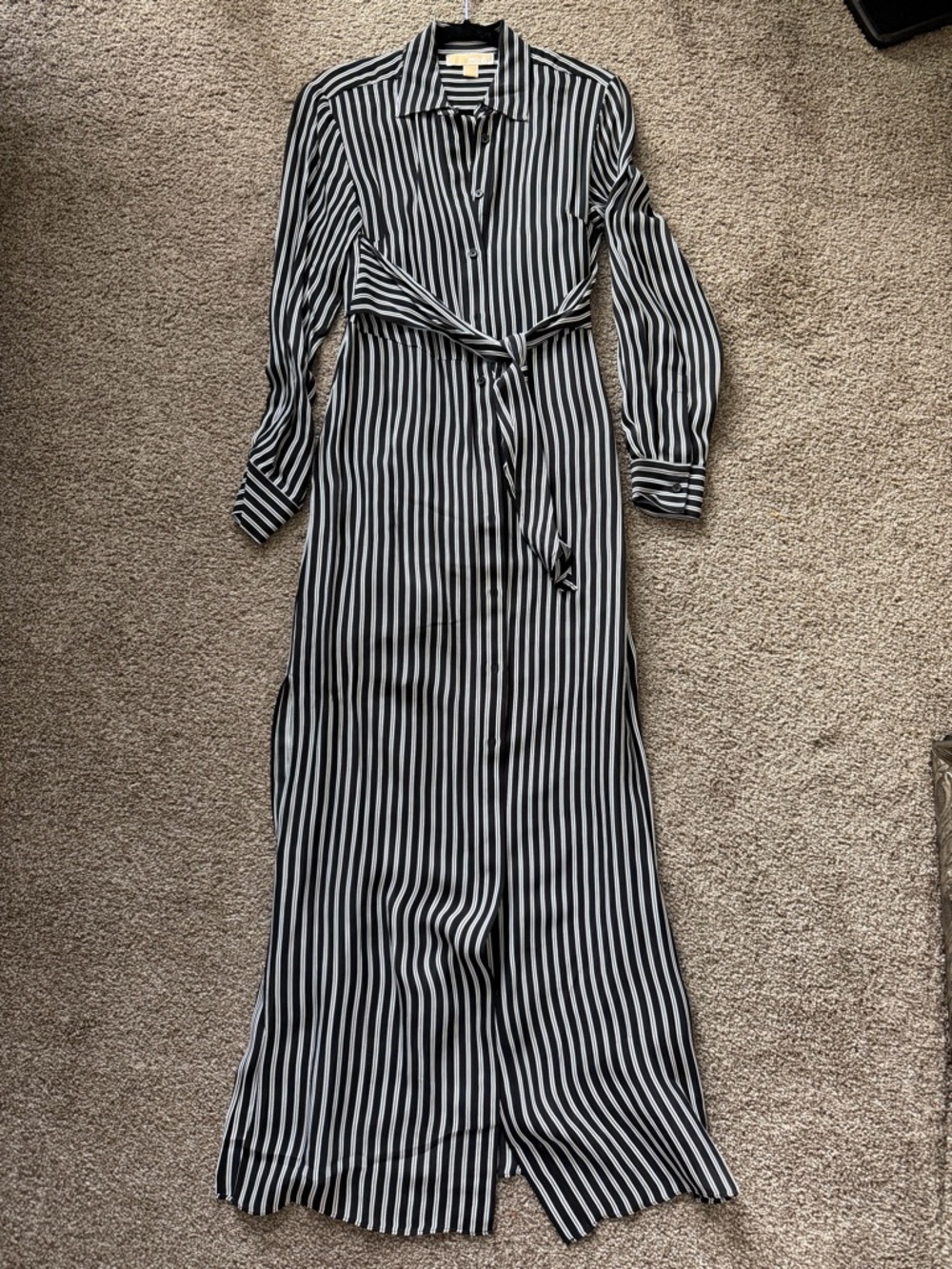 NWOT Michael Kors silk blend striped maxi dress - Picture 9 of 16